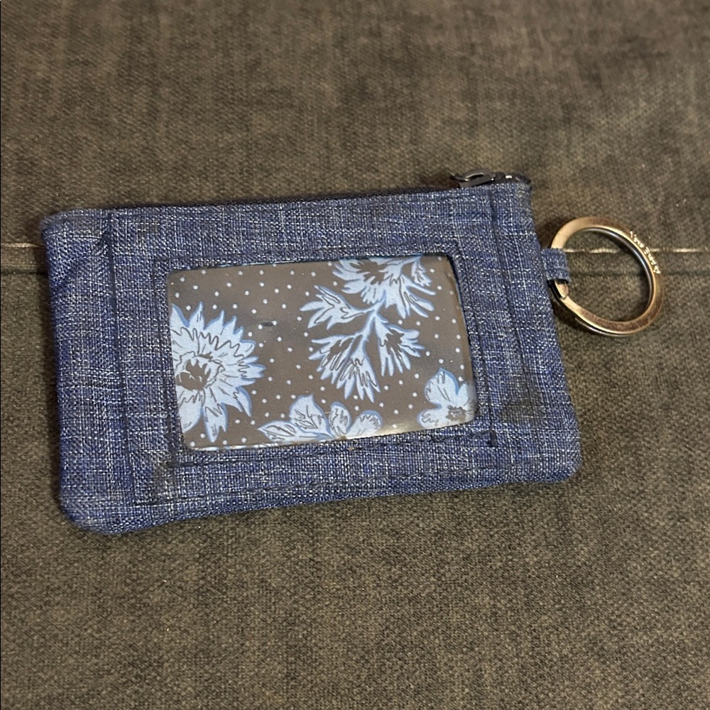 Vera Bradley 
Blue Floral Keychain Wallet